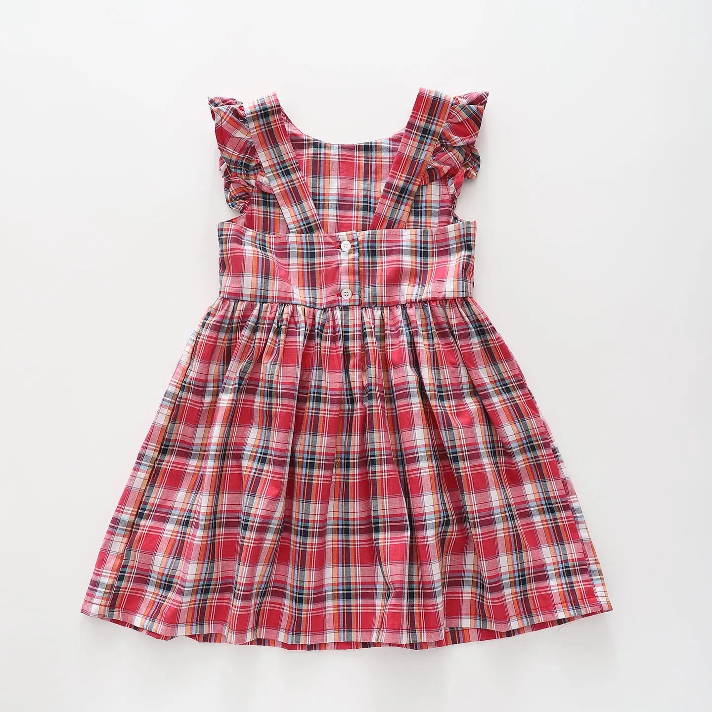 Red Plaid Summer Pinafore Ollies Place