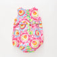 Retro Print Ruffle Romper Ollies Place