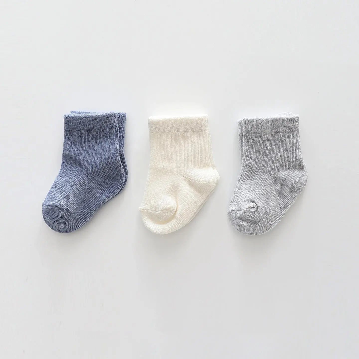 Ribbed Baby Mid-Crew Sock 3Pk Ollies Place