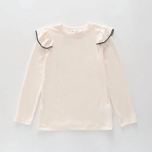 Ribbed Ruffle Top Ollies Place