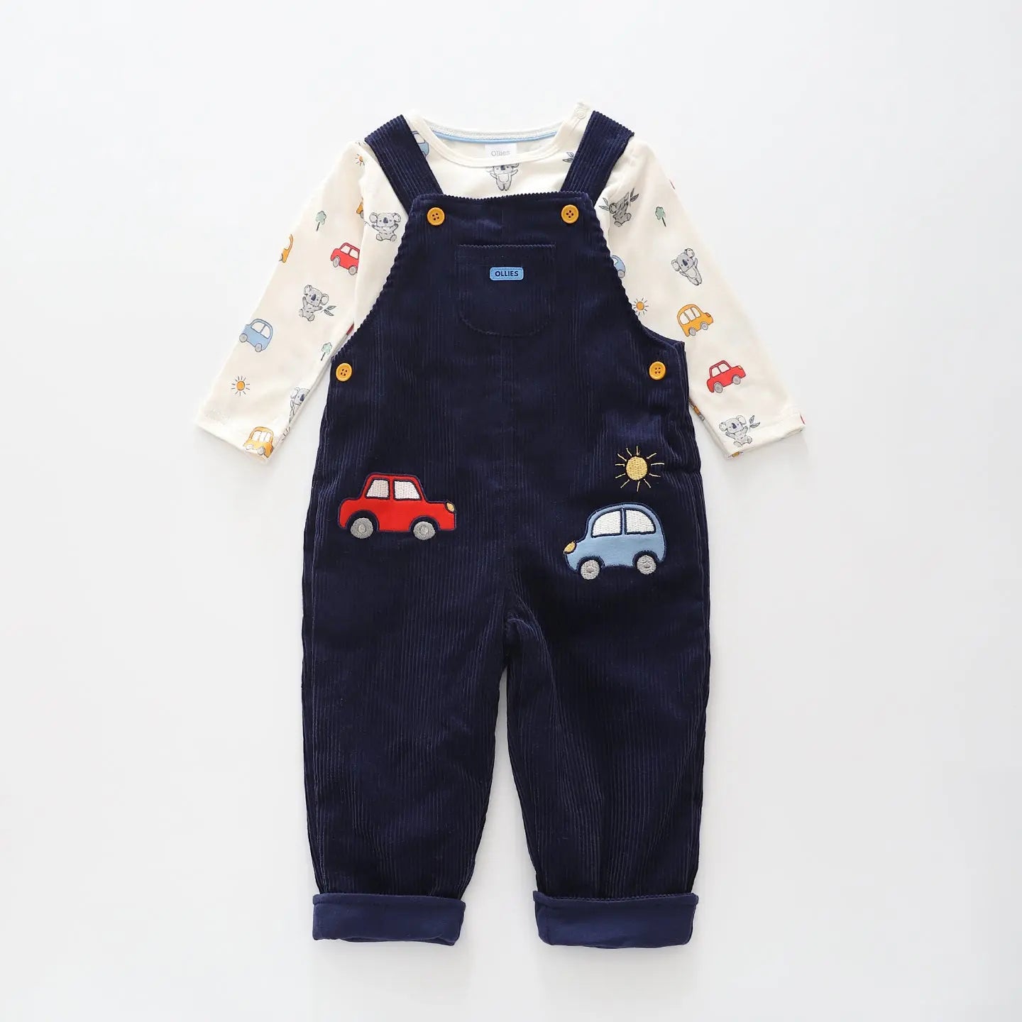 Road Trip Cord Overalls Set Ollies Place