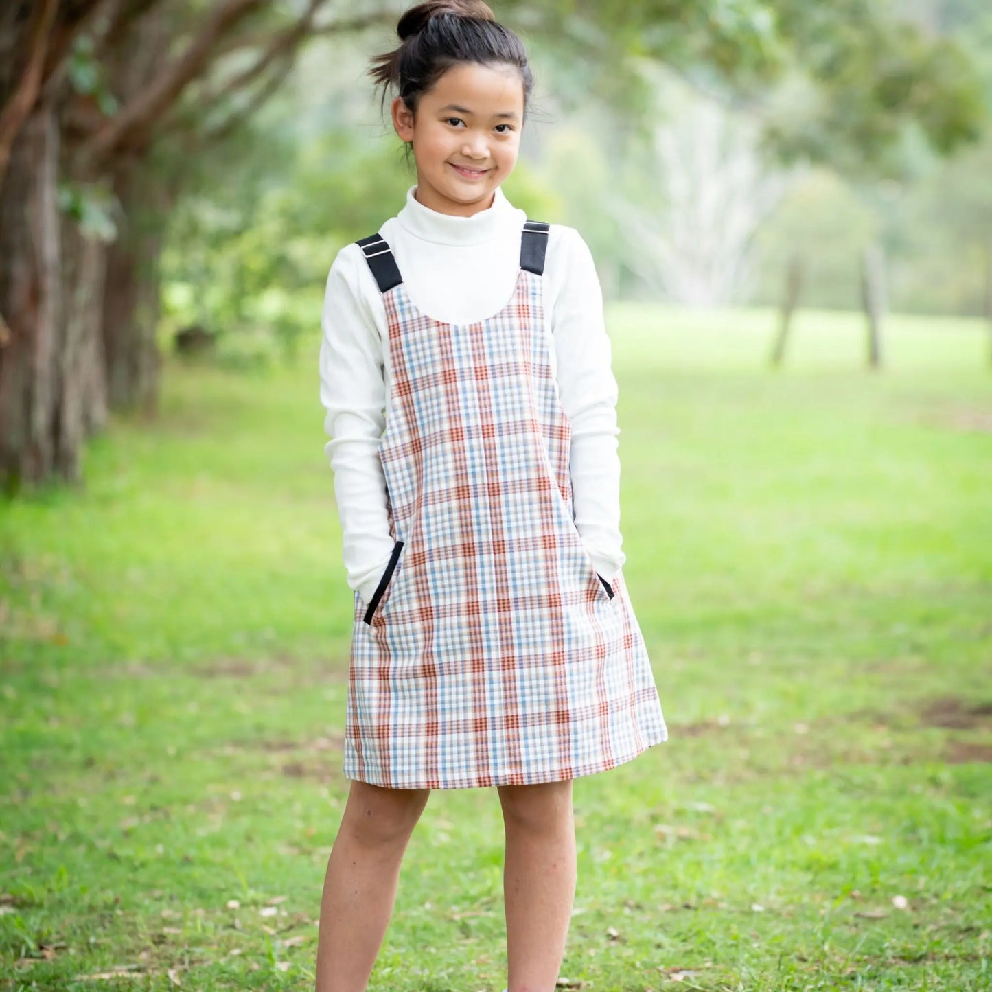 Rock Star Check Pinafore Ollies Place