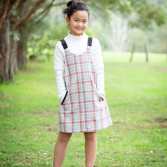 Rock Star Check Pinafore Ollies Place