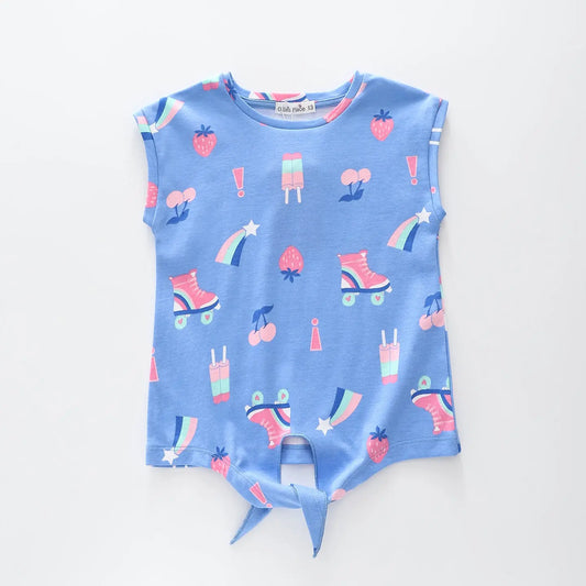 Roller Skate Print Girls Top Ollies Place