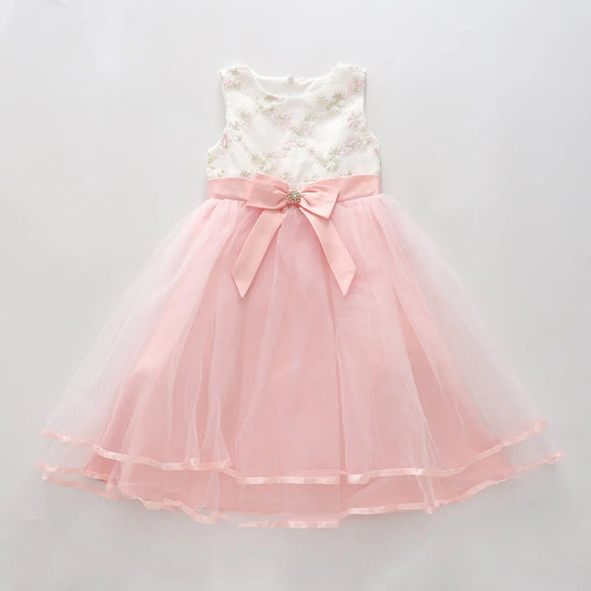 Rose Pink and White Lace Party Dress Ollies Place