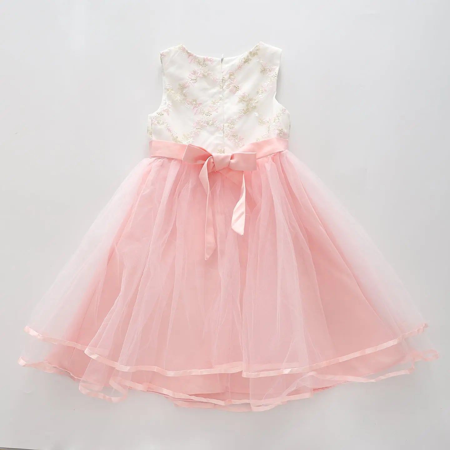 Rose Pink and White Lace Party Dress Ollies Place