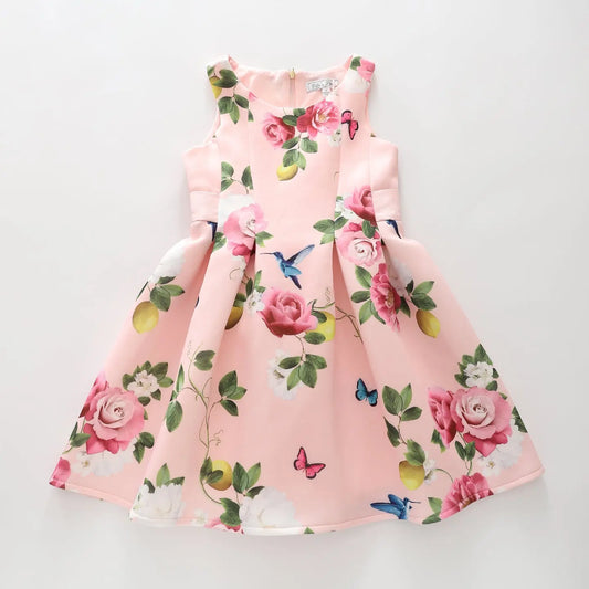 Rose Print Party Dress Ollies Place