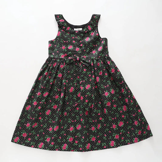 Rose Print Polka Dot Dress Ollies Place