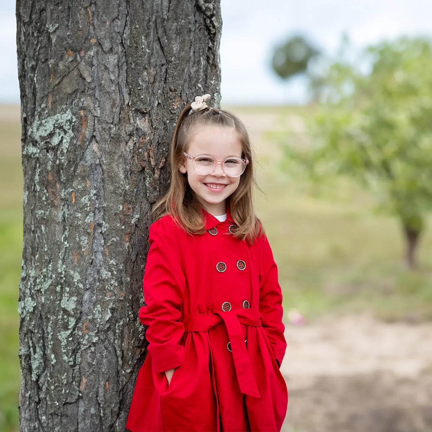 Ruby Red Trench Coat -Ollies Place