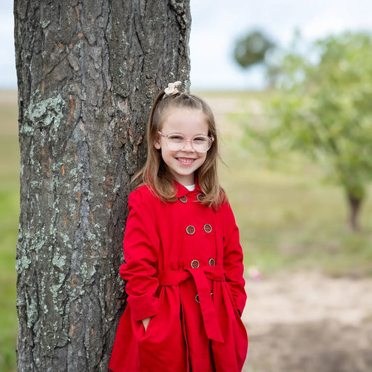 Ruby Red Trench Coat Ollies Place