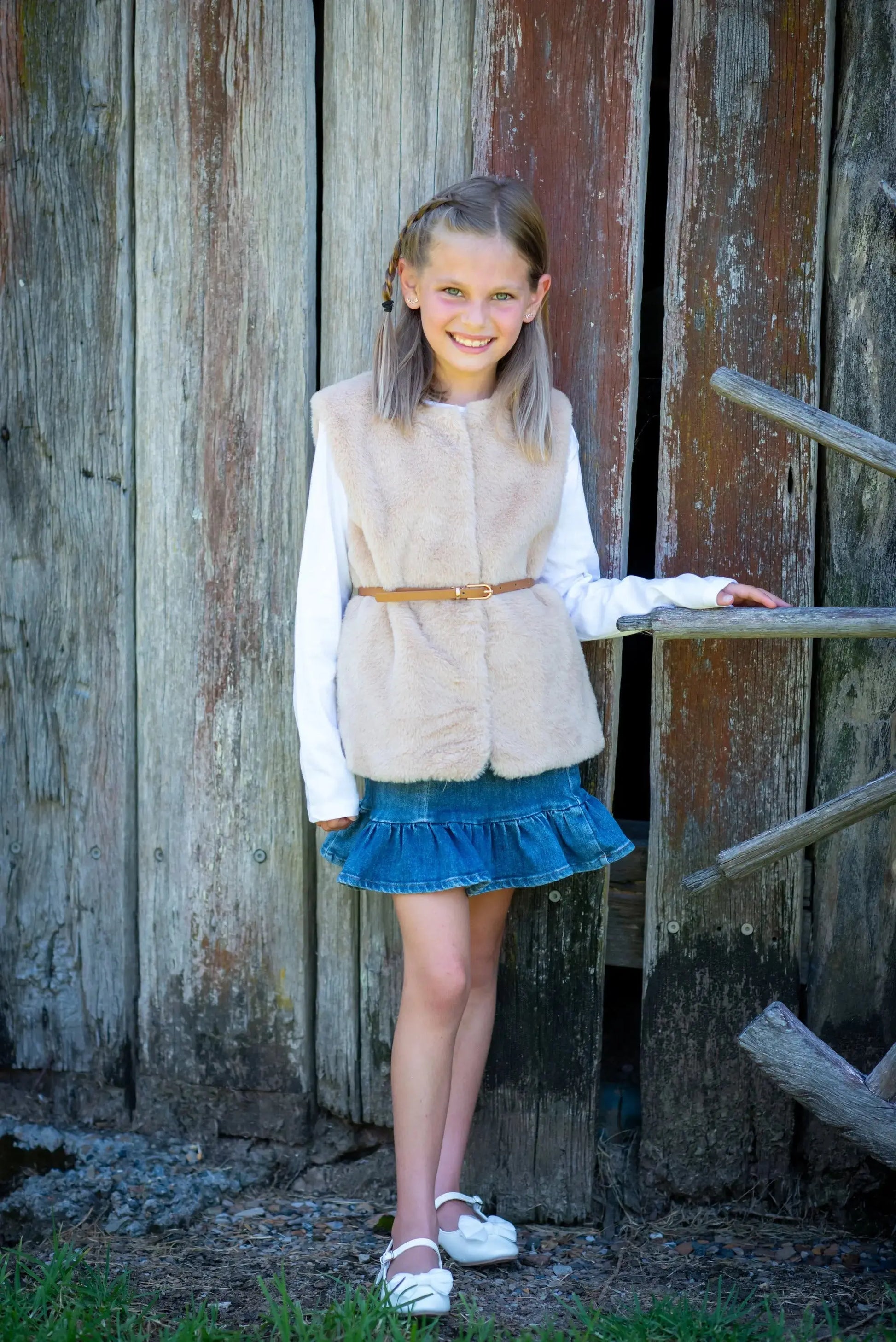 Ruffle Hem Denim Skirt Ollies Place