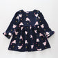 Ruffle Sleeve Print Dress Ollies Place