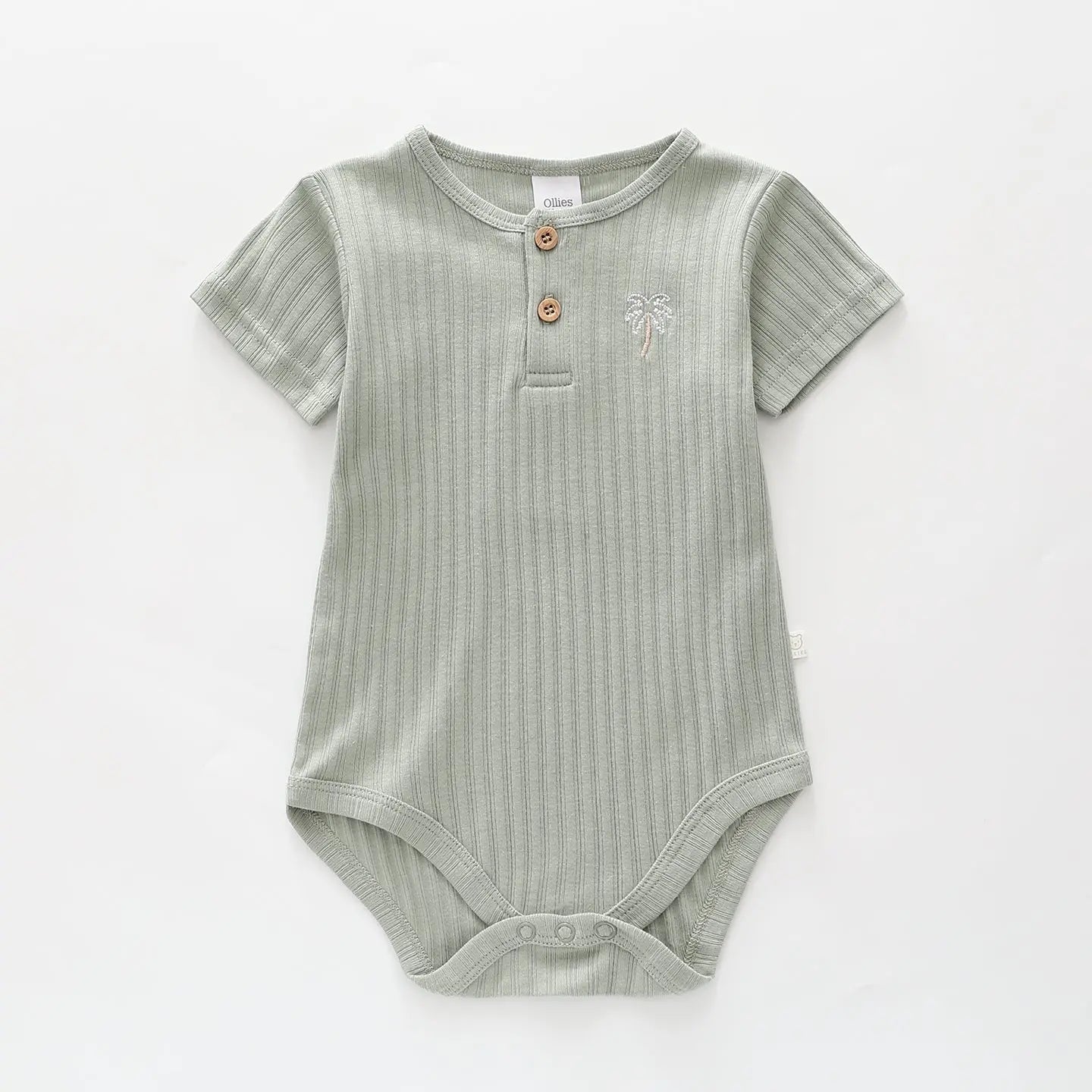 Sage Green Rib Bodysuit Ollies Place