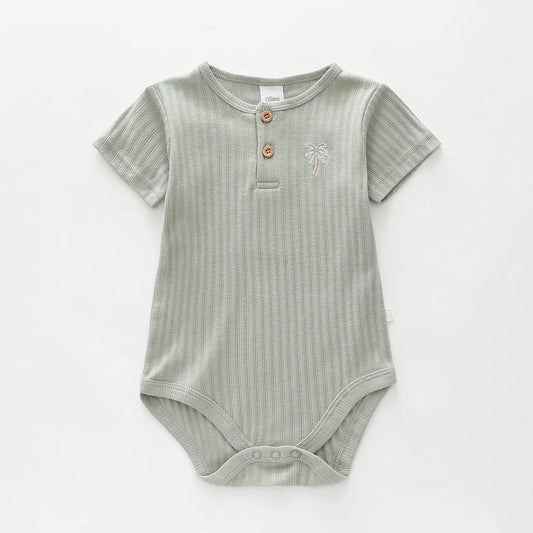 Sage Green Rib Bodysuit Ollies Place