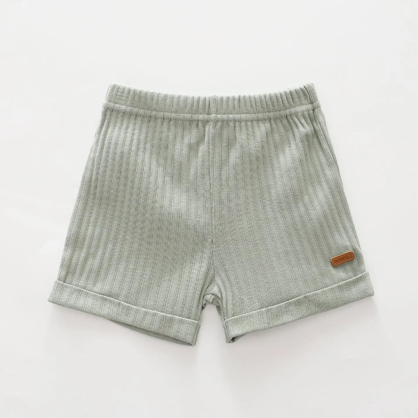 Sage Green Rib Shorts Ollies Place