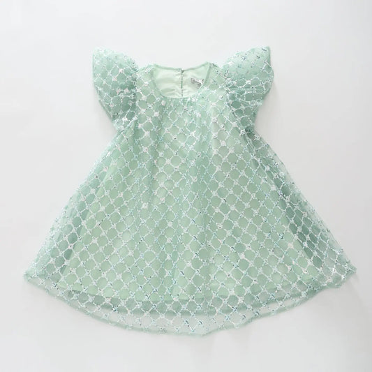 Sage Sequin Party Dress Ollies Place