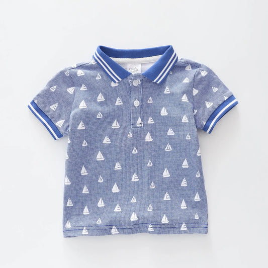Sailing Sundays Blue Polo Ollies Place