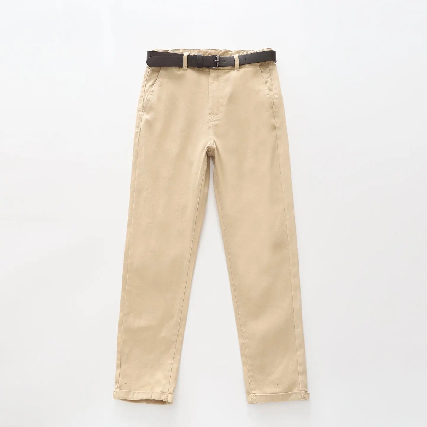 Sand Chino with Brown Belt Ollies Place