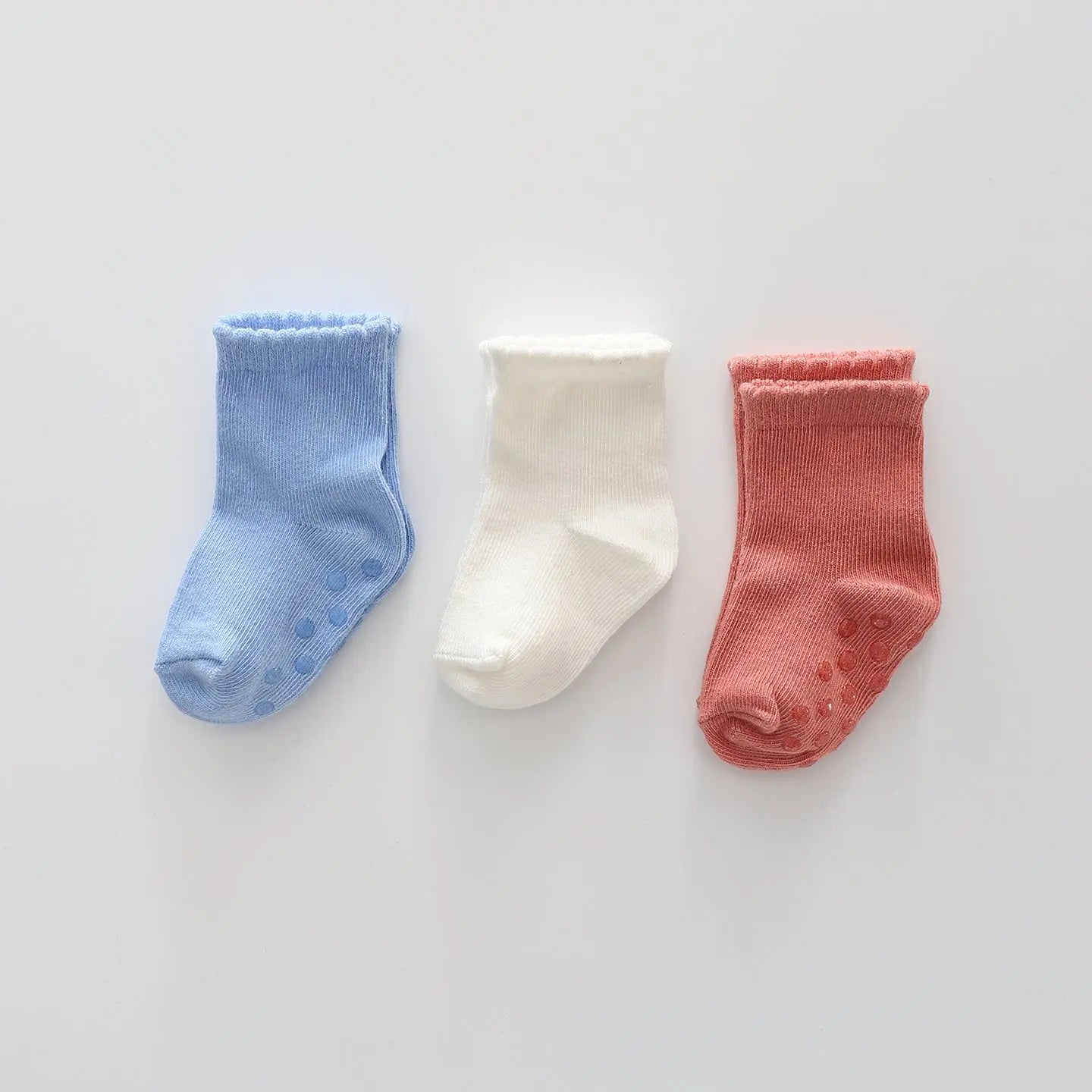 Scalloped Trim Baby Crew Socks Pack Ollies Place