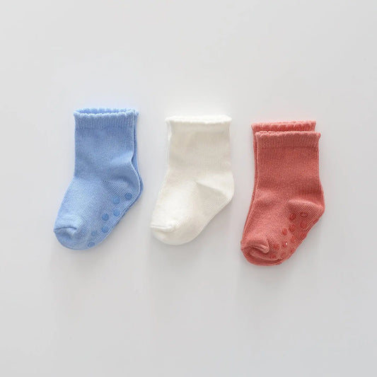 Scalloped Trim Baby Crew Socks Pack Ollies Place