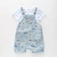 Seaside Denim Overalls Set Ollies Place