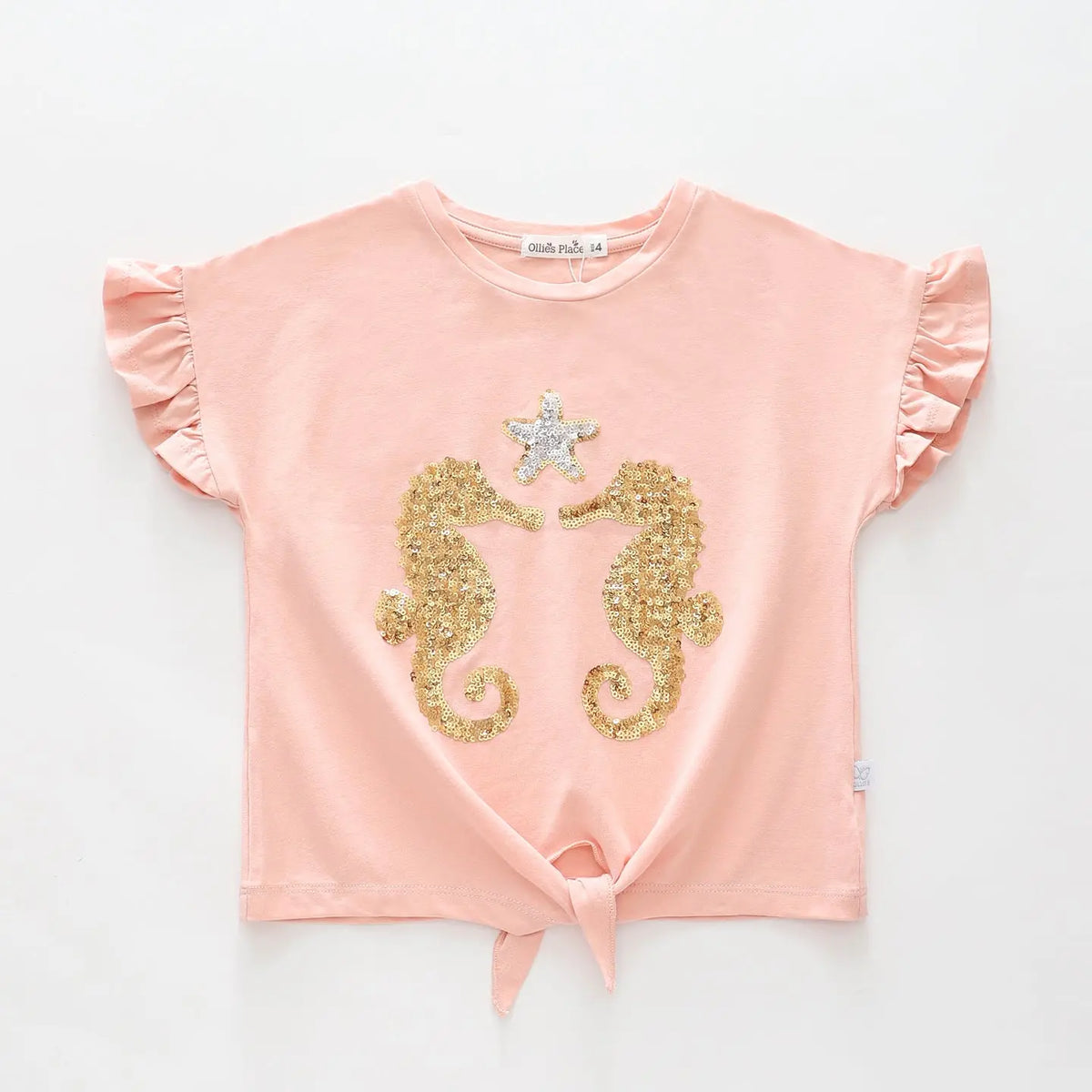 Sequin Seahorse Tee Ollies Place