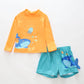 Shark Rashie Top with Shorts Swimwear Ollies Place
