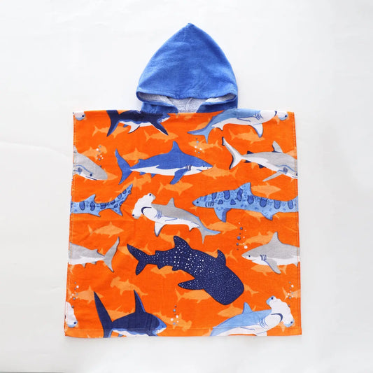 Shark Tale Kids Poncho Towel Ollies Place