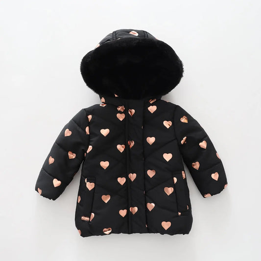 Shimmer Hearts, Infant Girls Puffer Jacket Ollies Place