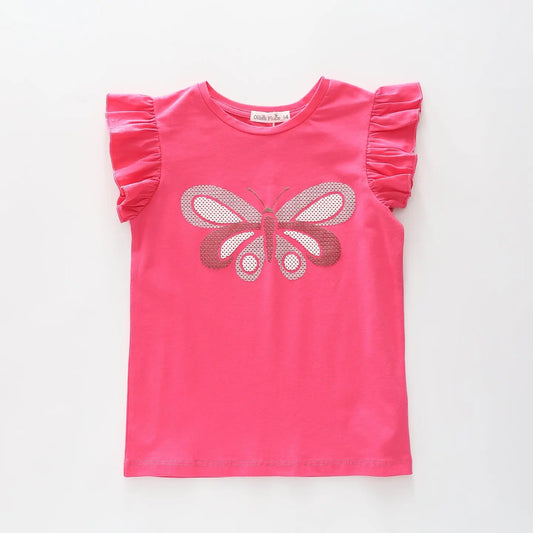 Shimmery Butterfly Top Ollies Place