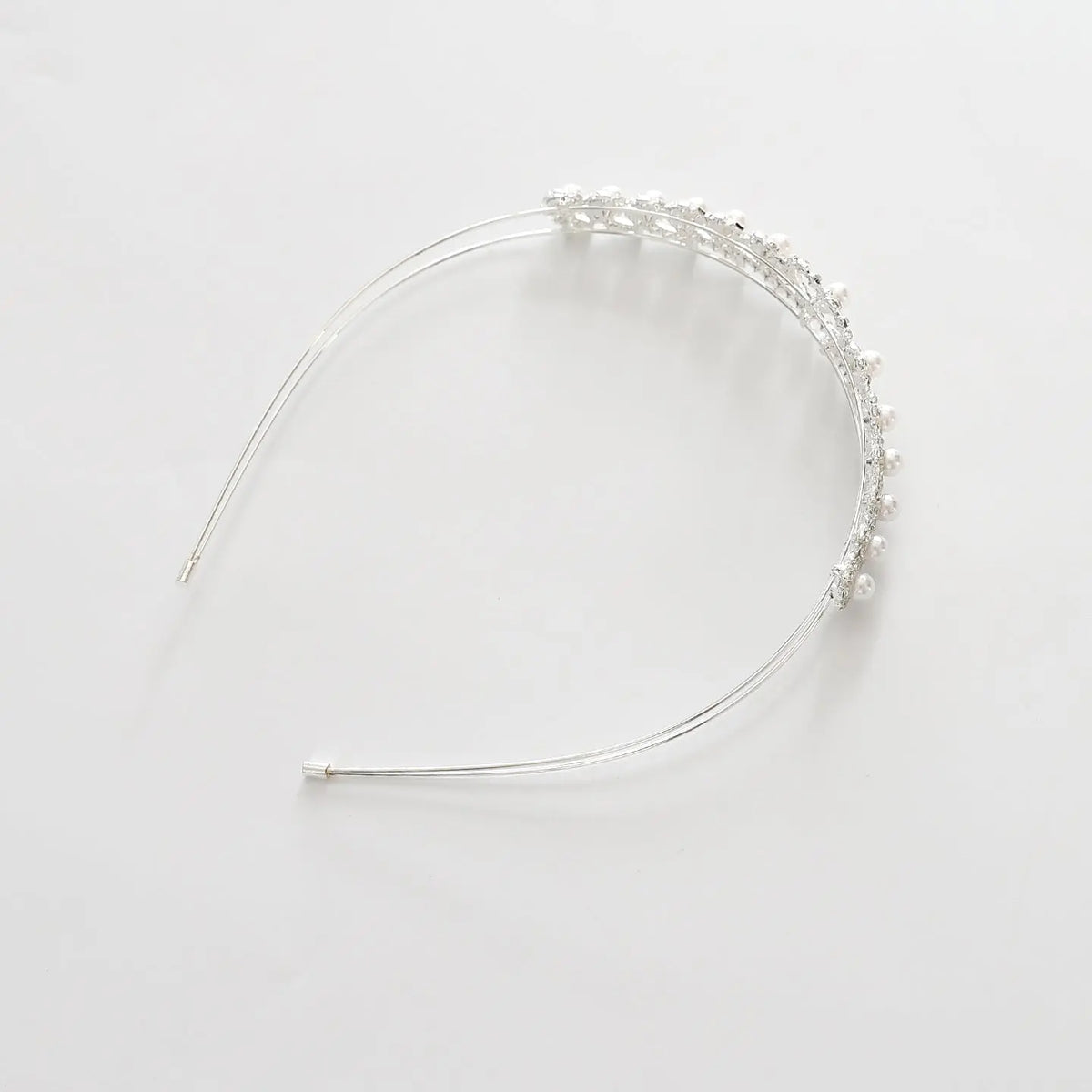 Silver Crystal Tiara Headband Ollies Place