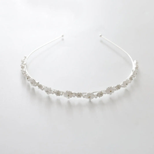 Silver Floral Crystal Headband Ollies Place