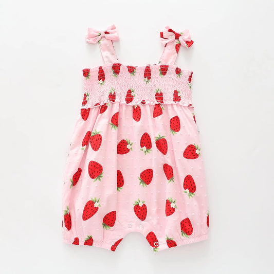 Strawberry Boho Romper Ollies Place