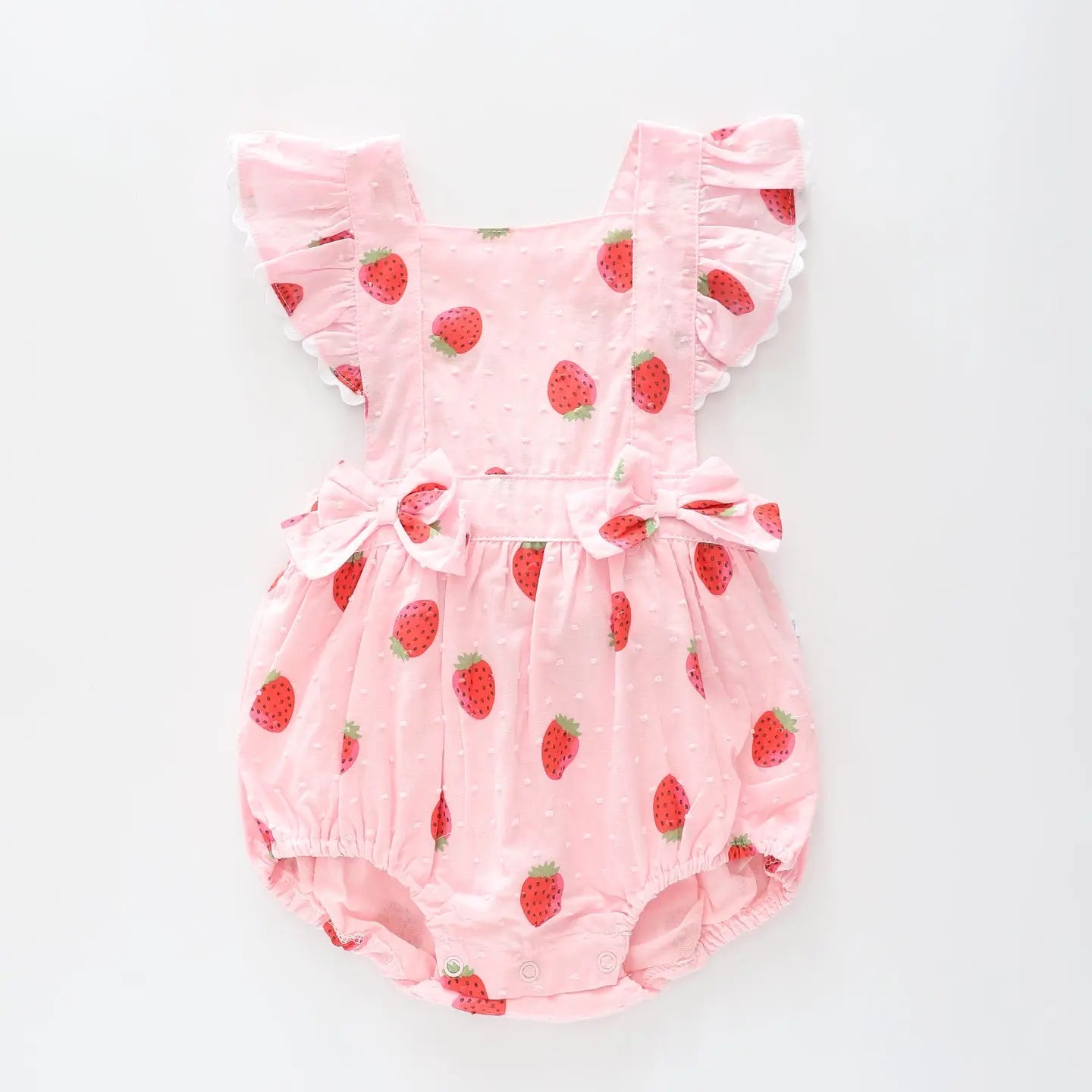 Strawberry Print Ruffle Romper Ollies Place