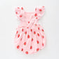 Strawberry Print Ruffle Romper Ollies Place