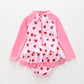 Strawberry Splash Long Sleeve Swimsuit Ollies Place