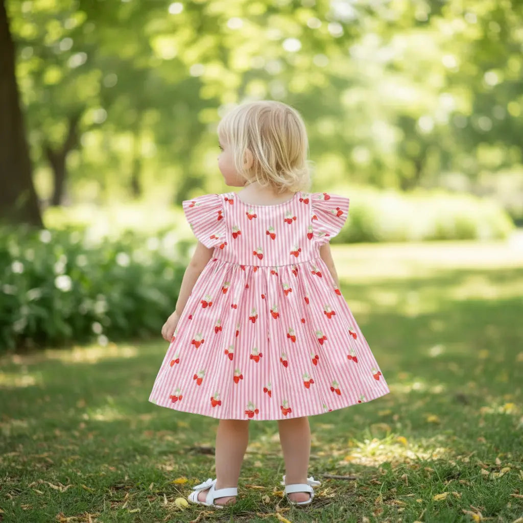 Strawberry Stripe Dress Ollies Place
