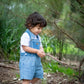 Striped Denim Shortalls Ollies Place