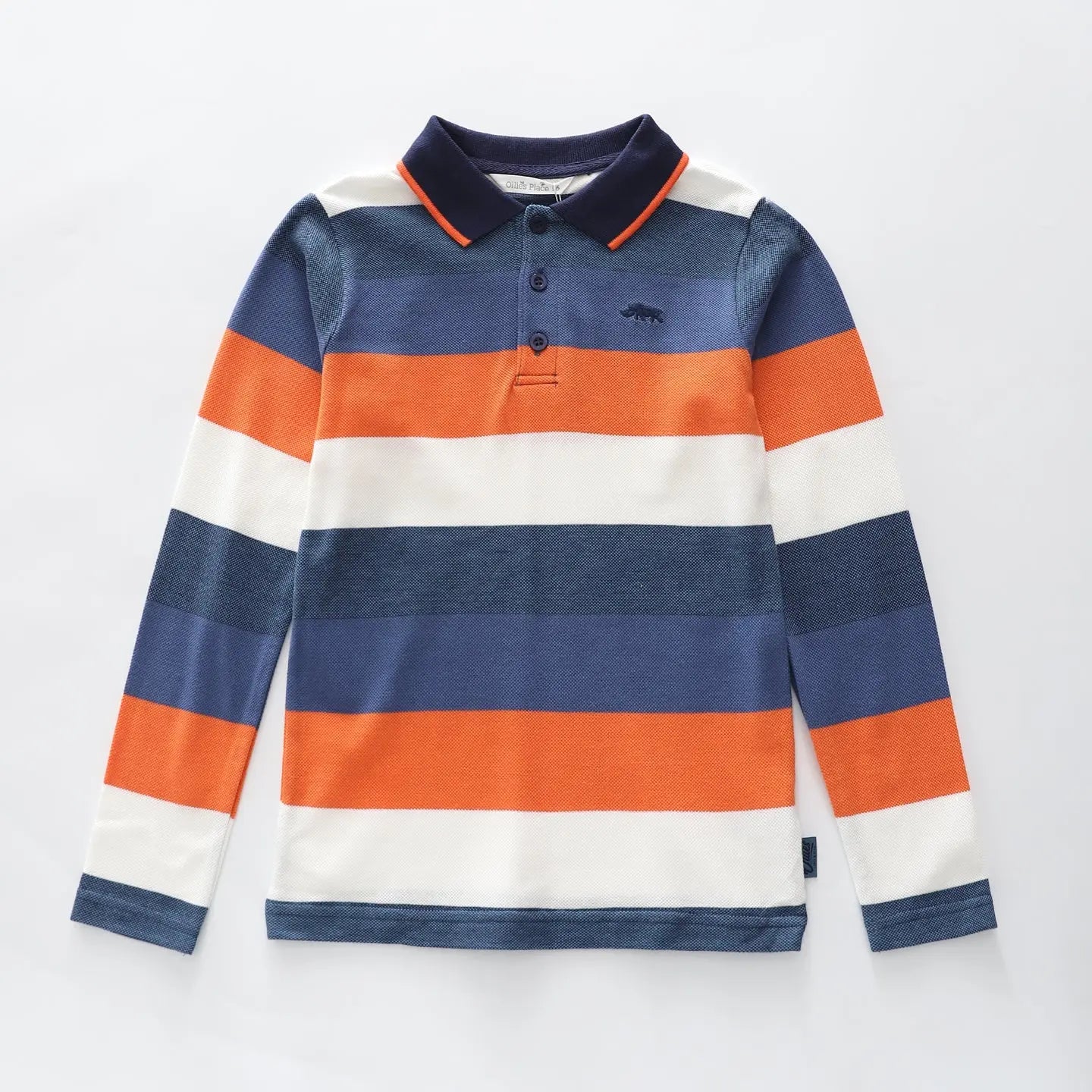 Striped Pique Polo Shirt Ollies Place