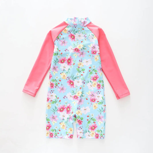 Summer Florals Rashie Swimsuit Ollies Place