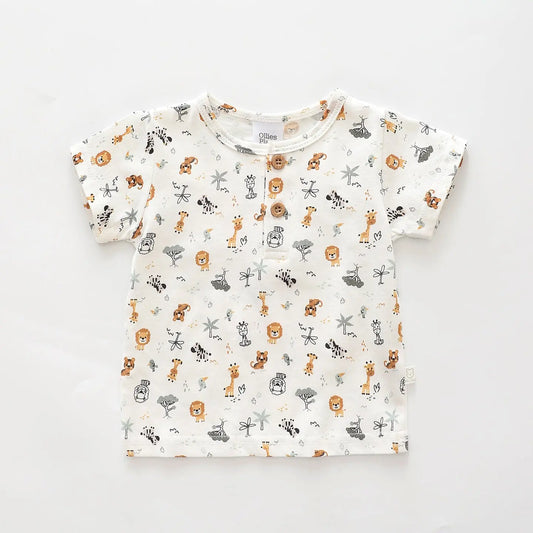 Sunshine Safari Henley Tee Ollies Place