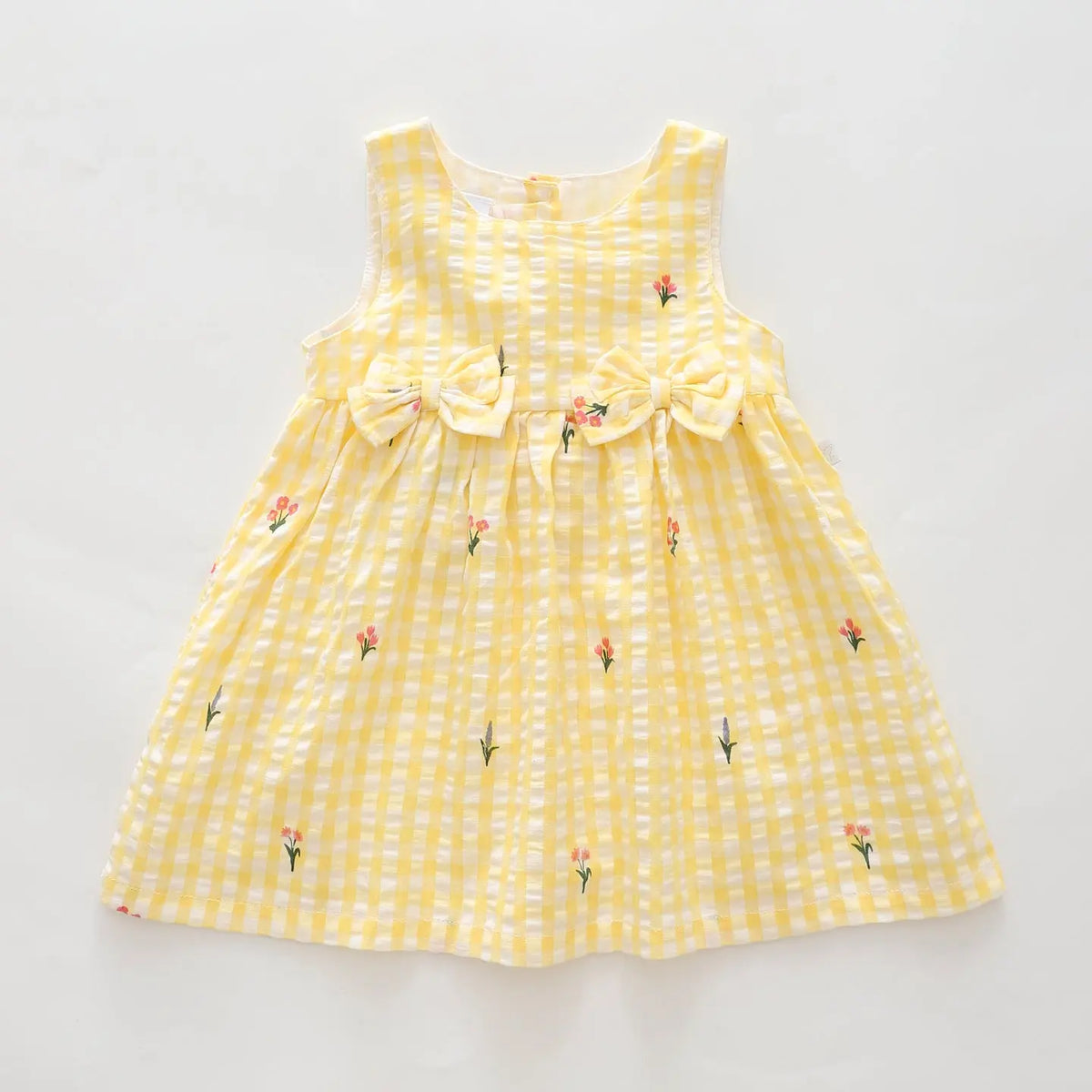 Sunshiney Days Yellow Check Sun Dress Ollies Place