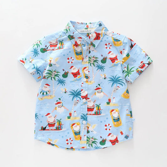 Surfing Santa Christmas Shirt Ollies Place