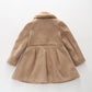 Tan Faux Fur Swing Coat Ollies Place
