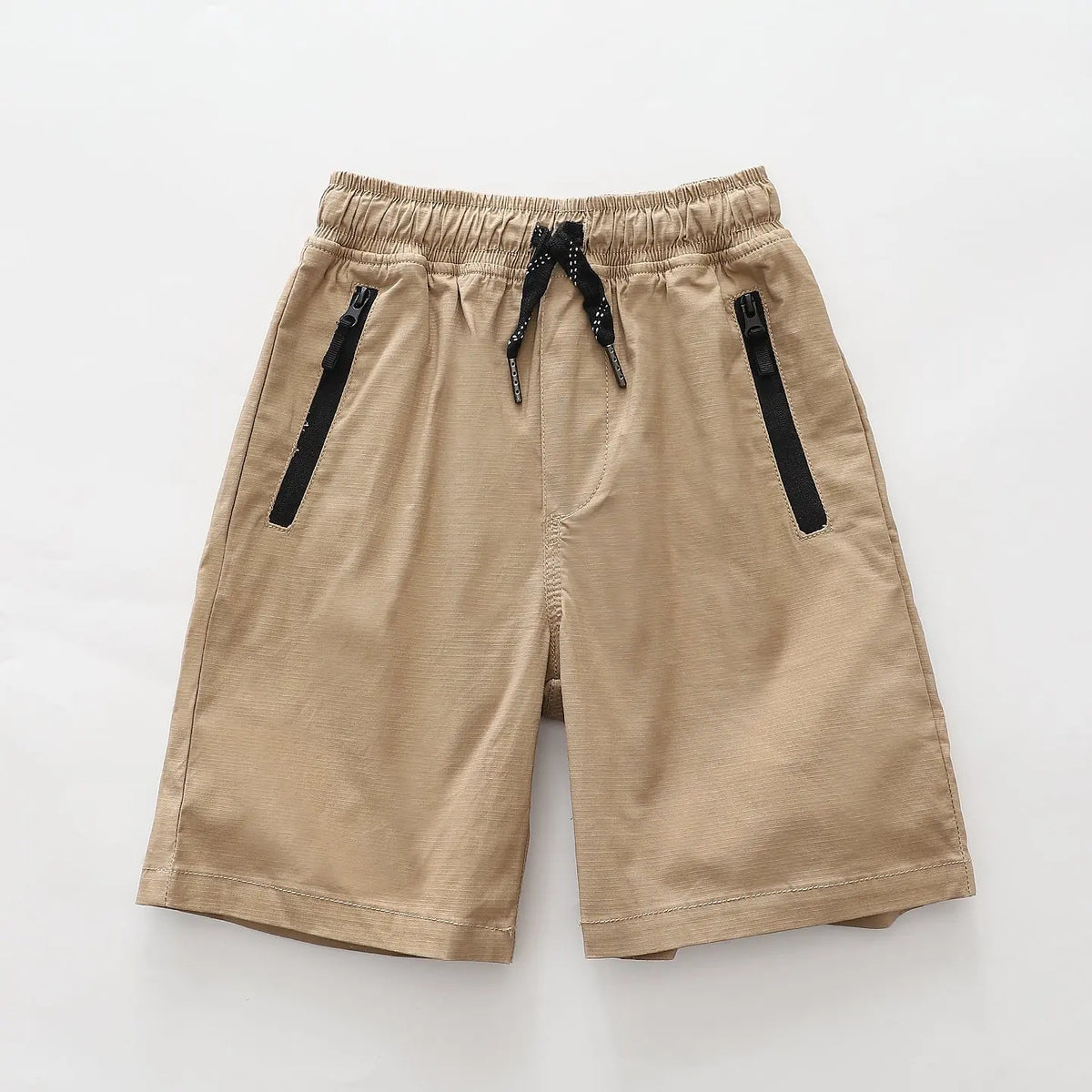 Tan Zip Pocket Shorts Ollies Place