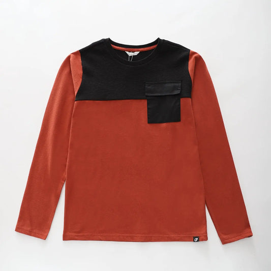 Texture Spliced LS Tee Ollies Place