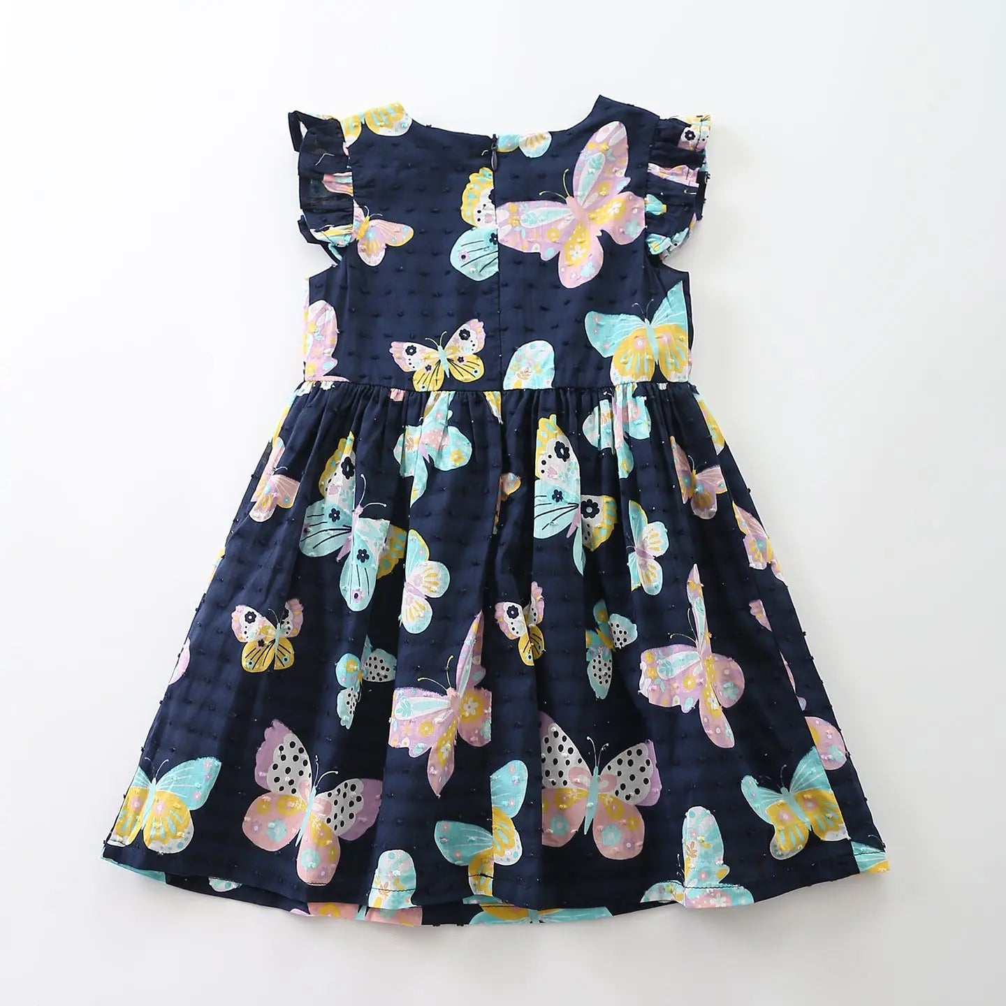 Textured Butterfly  Summer Dress Ollies Place