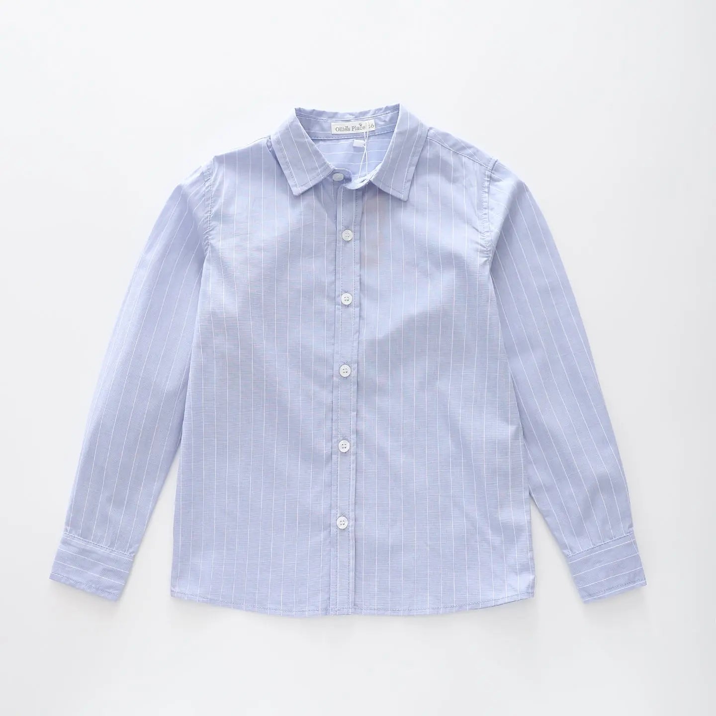 Thin White and Blue Striped Shirt Ollies Place