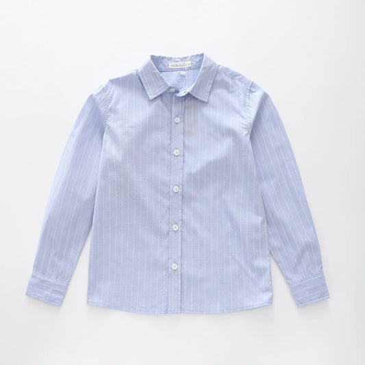 Thin White and Blue Striped Shirt Ollies Place