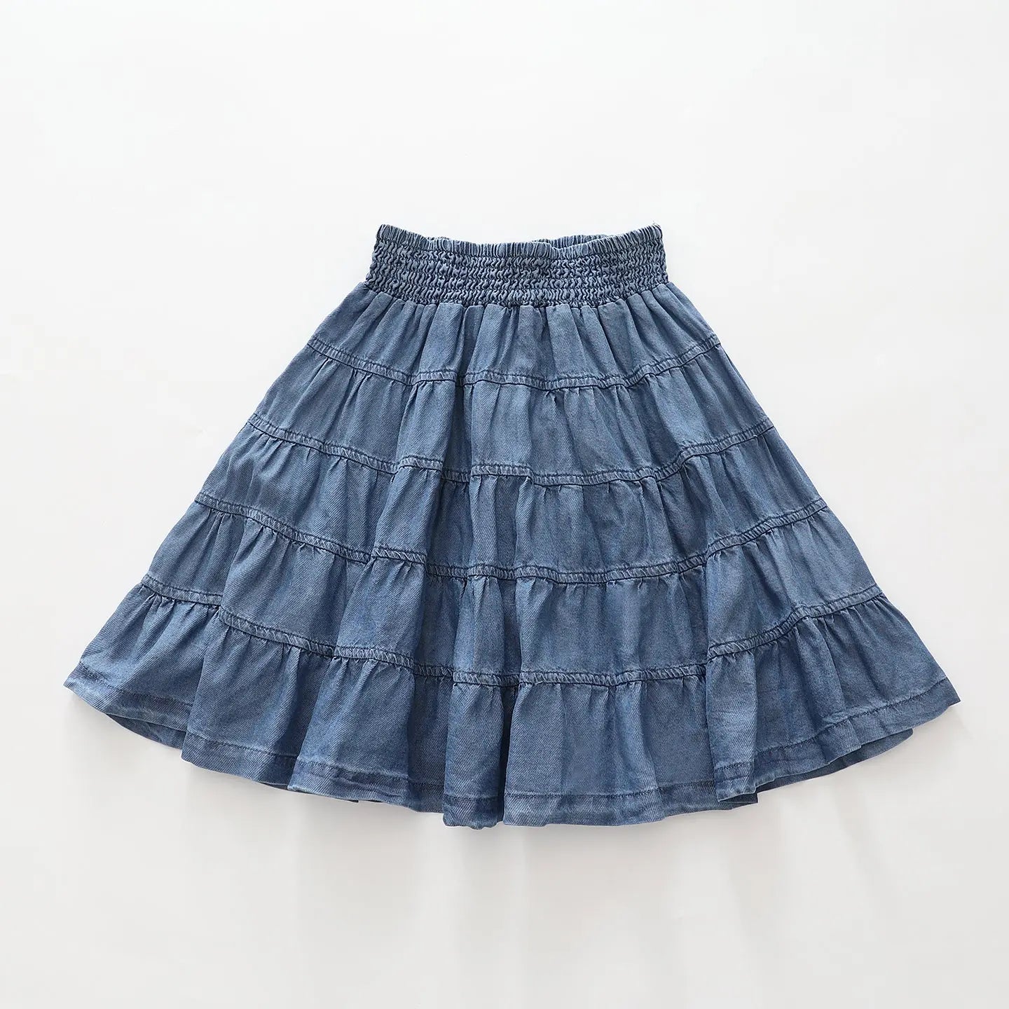 Tiered Chambray Skirt Ollies Place